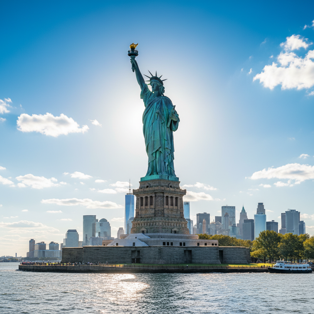 Statue of Liberty symbolizing American dream and immigration pathways to USA